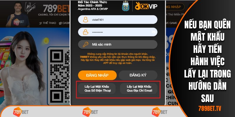 Nếu bạn quên mật khẩu hãy tiến hành việc lấy lại trong hướng dẫn sau
