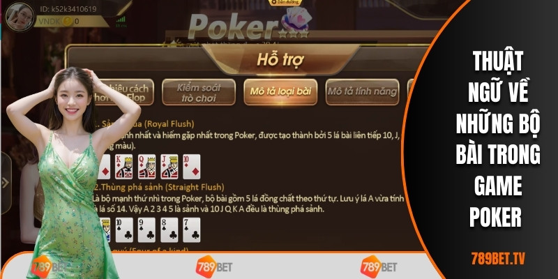 Thuật ngữ về những bộ bài trong game Poker 